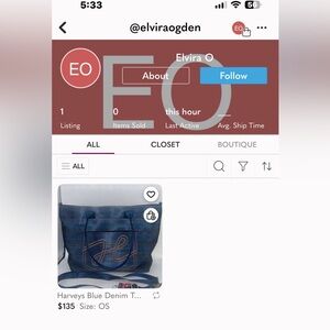 BUYERS BEWARE!! Harveys denim tote